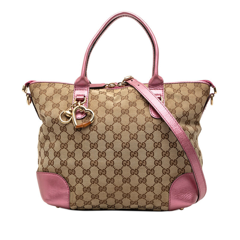 Gucci Pre-owned Gucci GG Canvas Heart Bit Satchel Ladies