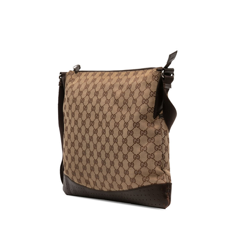 Gucci Pre-owned Gucci GG Canvas Perforated Crossbody 145856 002122