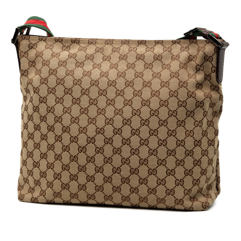 Gucci Pre-owned Gucci GG Canvas Web Crossbody Unisex 189751 213048