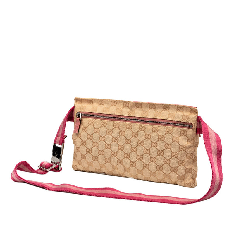 Gucci Pre-owned Gucci GG Canvas Web Double Pocket Belt Bag 