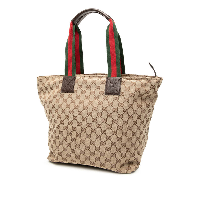 Gucci Pre-owned Gucci GG Canvas Web Tote 131231 204991 - Pre-Owned