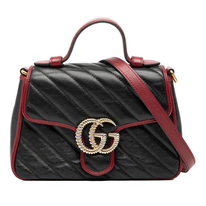 Gucci Pre-owned Gucci GG Marmont Matelasse Leather Torchon Top