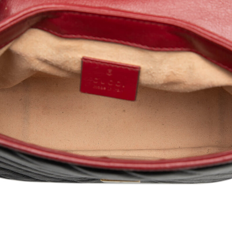 Gucci Pre-owned Gucci GG Marmont Matelasse Leather Torchon Top