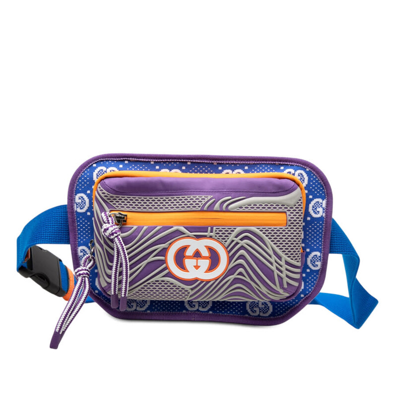 Gucci Pre-owned Gucci GG Nylon and Rubber Belt Bag Unisex 752102