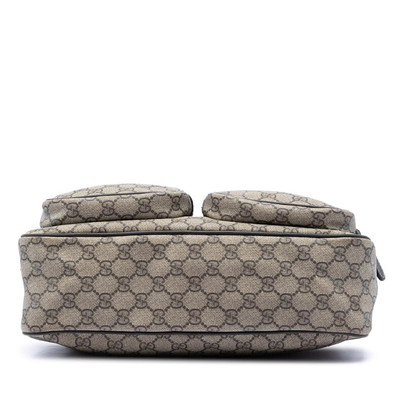 Gucci Pre-owned Gucci GG Supreme Double Pocket Crossbody Unisex