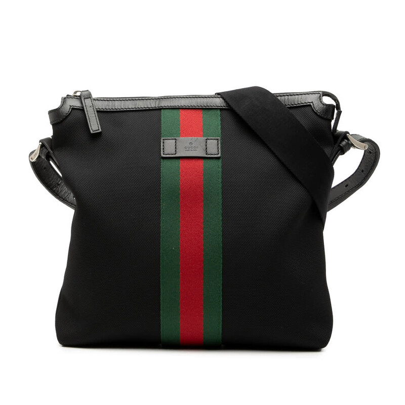 Gucci Pre-owned Gucci GG Techno Canvas Web Messenger Bag Ladies