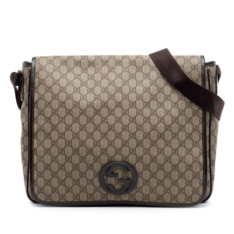 Gucci Pre-owned Gucci Large GG Supreme Interlocking G Messenger