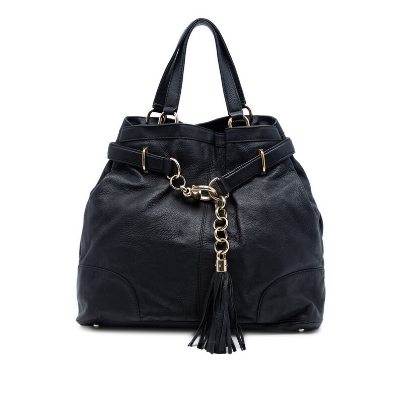 lady　0617 Gucci Pre-owned Gucci Large Leather Horsebit Sienna Tote Ladies