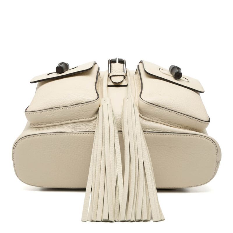 Gucci Pre-owned Gucci Leather Bamboo Tassel Backpack Unisex 370833