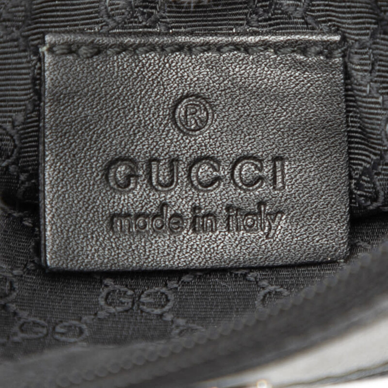 Gucci Pre-owned Gucci Leather Trimmed Canvas Shoulder Bag Ladies