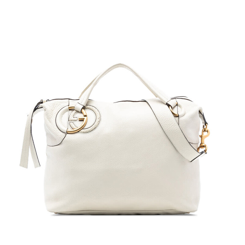Gucci Pre-owned Gucci Leather Twill Satchel Ladies 309529 002404