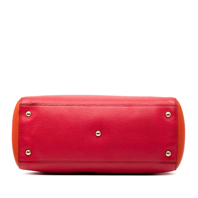 Gucci Pre-owned Gucci Medium Bicolor Calfskin Bamboo Shopper