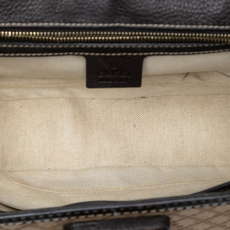 Gucci Pre-owned Gucci Medium Diamante Canvas New Bamboo Satchel