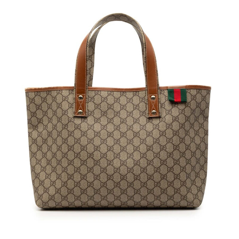 Gucci Pre-owned Gucci Medium GG Supreme Web Loop Tote Ladies