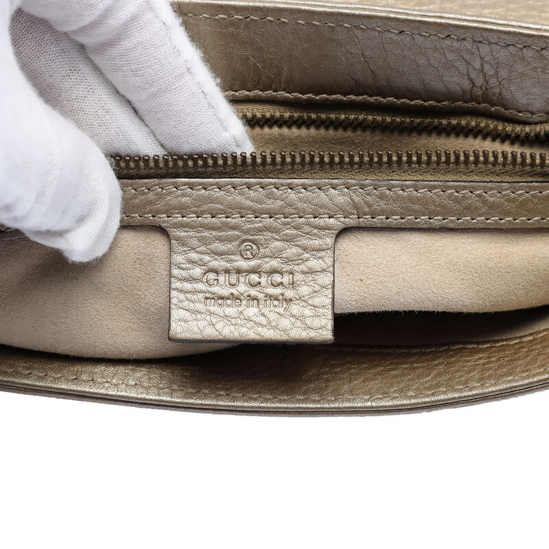 Gucci Pre-owned Gucci Medium Leather 1973 Chain Crossbody 251820