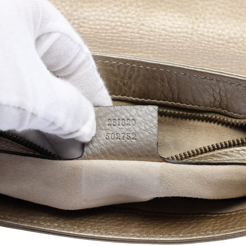 Gucci Pre-owned Gucci Medium Leather 1973 Chain Crossbody 251820
