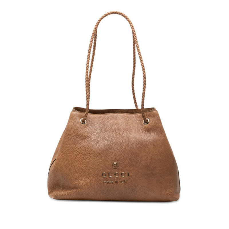 GUCCI レザーバッグ GUCCI 406408 Black Leather Guccisima Cross Body Flat Messenger Bag