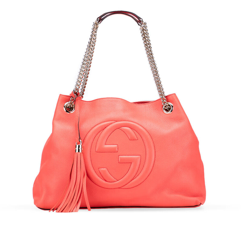 Gucci Pre-owned Gucci Medium Leather Soho Chain Tote Ladies 308982