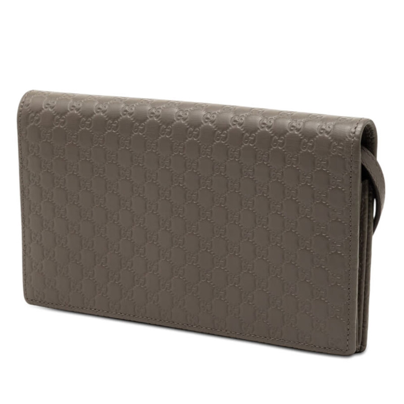 Gucci Pre-owned Gucci Microguccissima Wallet on Strap Ladies