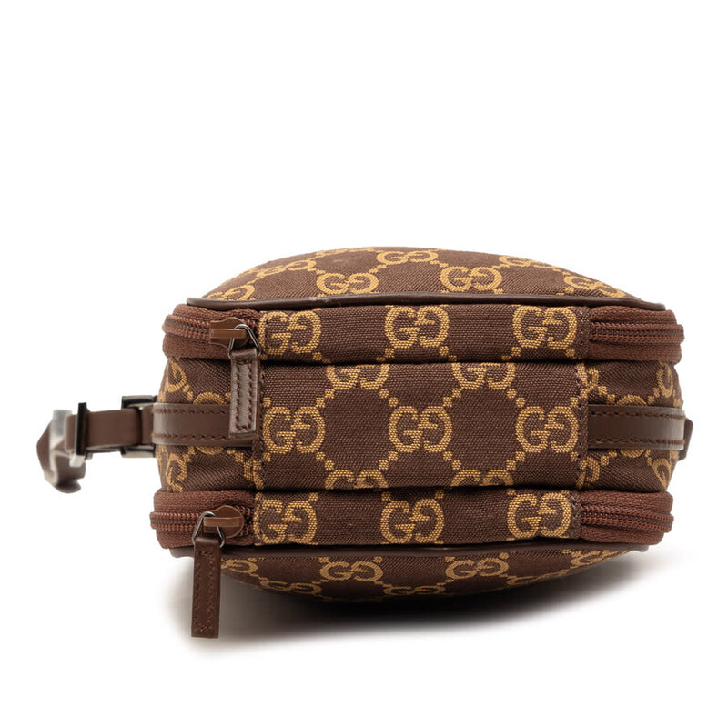 Gucci Pre-owned Gucci Mini GG Canvas Double Zip Crossbody Ladies