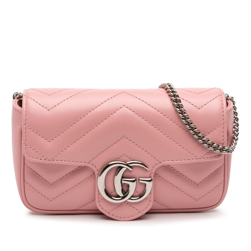 Gucci Pre-owned Gucci Mini GG Marmont Matelasse Leather Flap