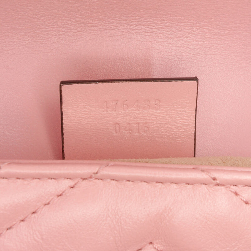 Gucci Pre-owned Gucci Mini GG Marmont Matelasse Leather Flap