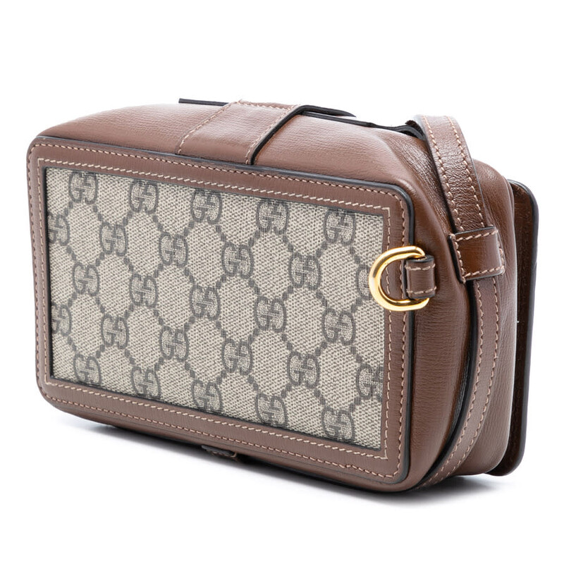 Gucci Pre-owned Gucci Mini GG Supreme Clasp Crossbody Ladies