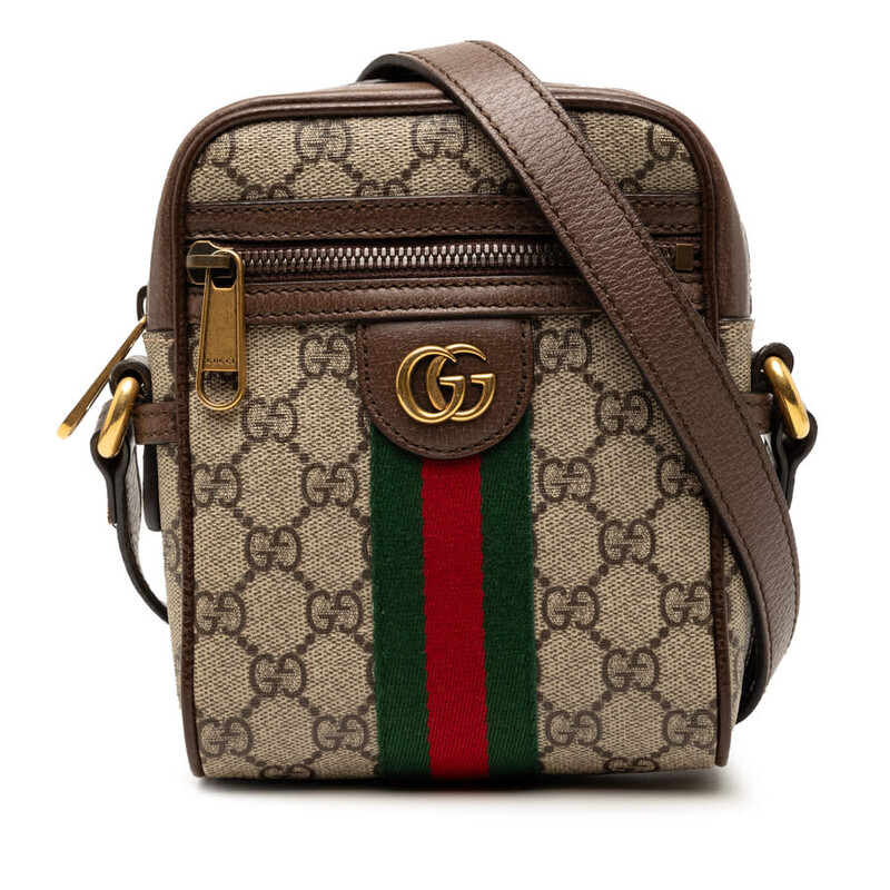 Gucci Pre-owned Gucci Mini GG Supreme Web Ophidia Crossbody Ladies