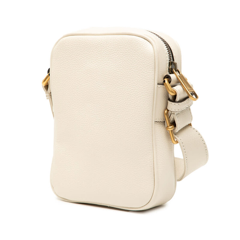 Gucci Pre-owned Gucci Mini Grained Calfskin Logo Crossbody Unisex