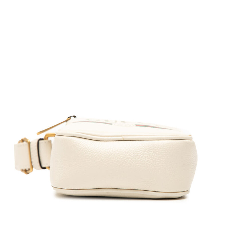 Gucci Pre-owned Gucci Mini Grained Calfskin Logo Crossbody Unisex