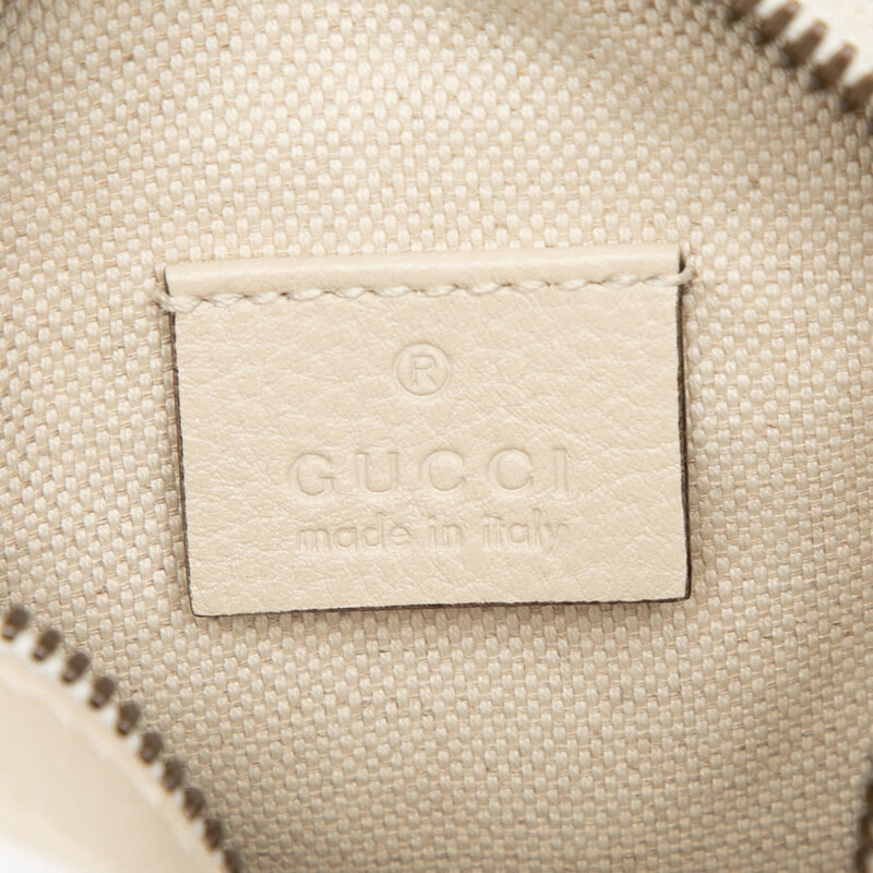 Gucci Pre-owned Gucci Mini Grained Calfskin Logo Crossbody Unisex