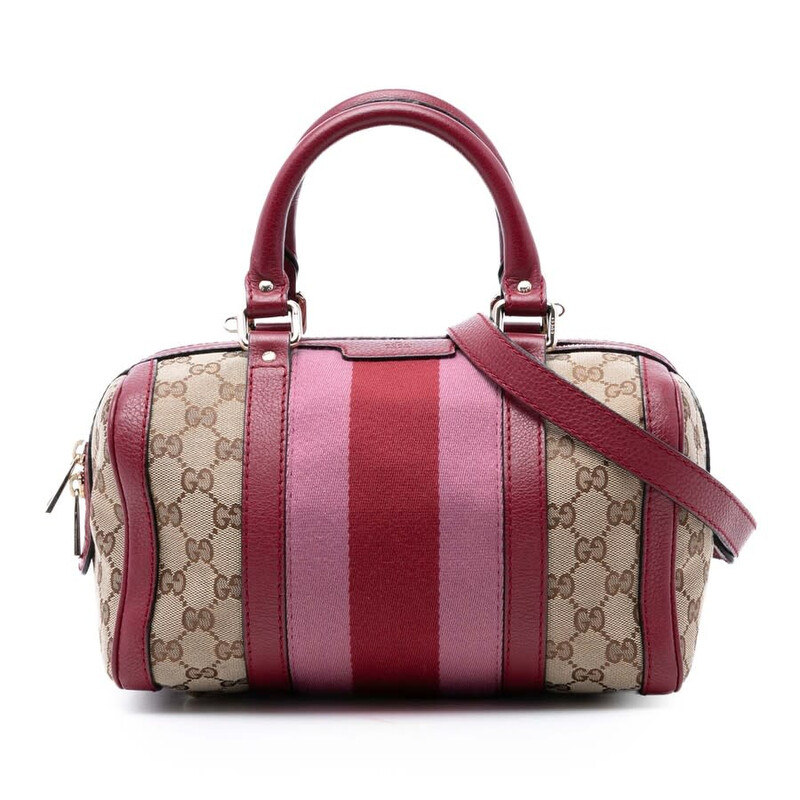 Gucci Pre-owned Gucci Small GG Canvas Web Joy Boston Bag Ladies