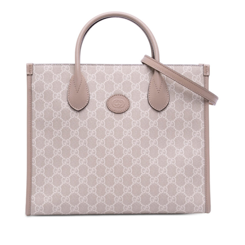 Gucci Pre-owned Gucci Small GG Supreme Interlocking G Tote