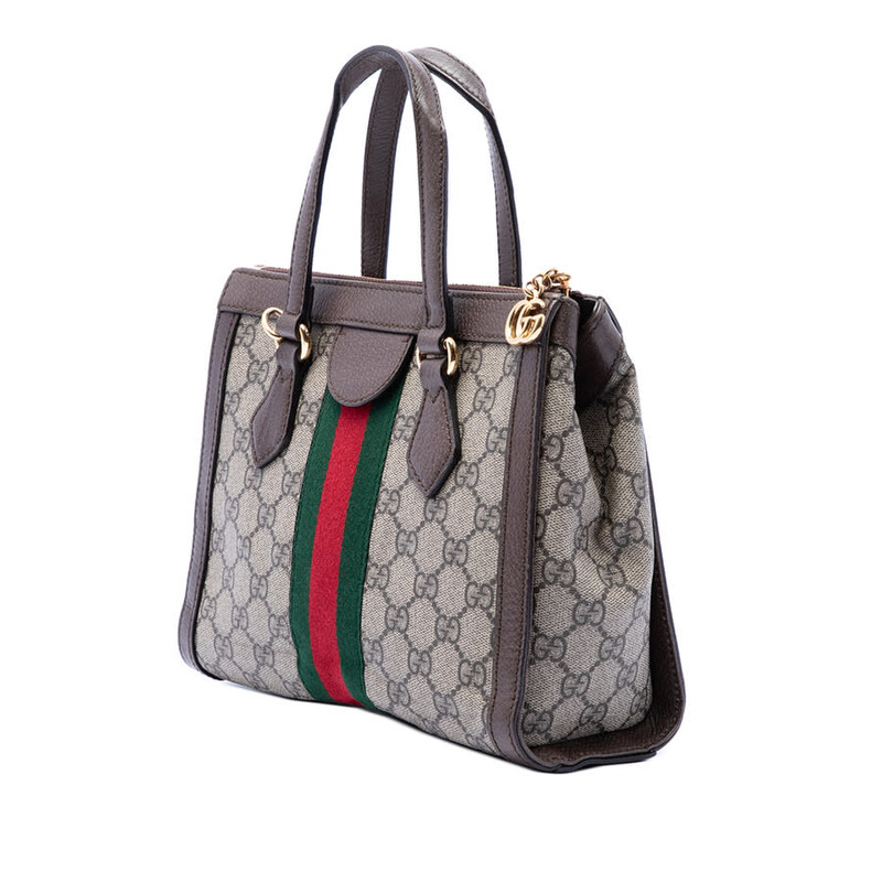 Gucci Pre-owned Gucci Small GG Supreme Ophidia Satchel Ladies