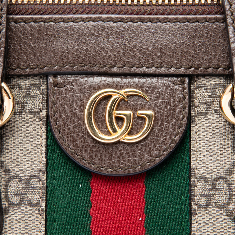 Gucci Pre-owned Gucci Small GG Supreme Ophidia Satchel Ladies