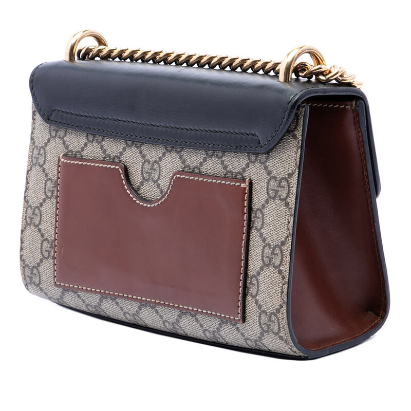 Gucci Pre-owned Gucci Small GG Supreme Padlock Crossbody Ladies
