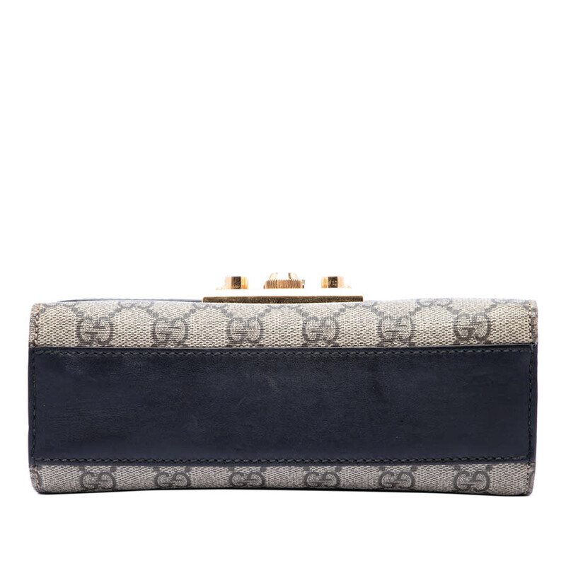 Gucci Pre-owned Gucci Small GG Supreme Padlock Crossbody Ladies