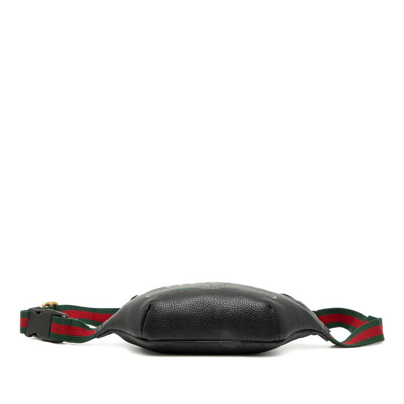 Gucci Pre-owned Gucci Small Grained Calfskin Logo Belt Bag Ladies