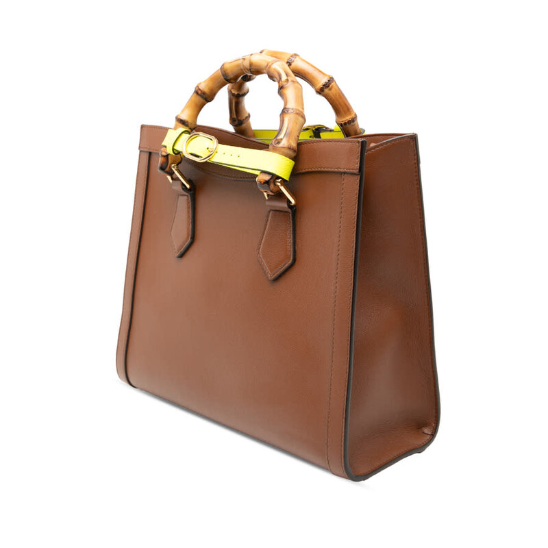 Gucci Pre-owned Gucci Small Leather Bamboo Diana Satchel 660195