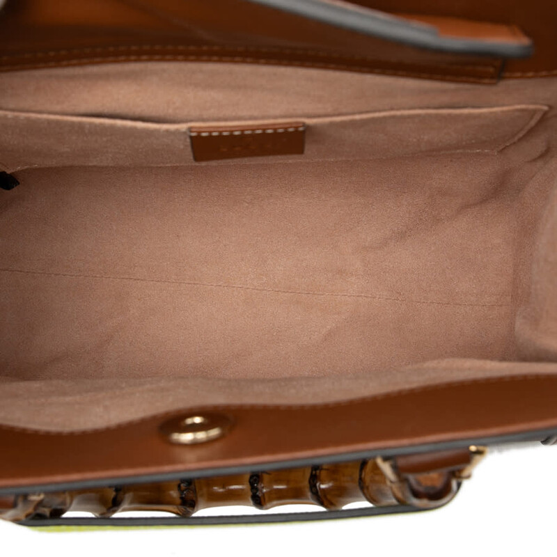 Gucci Pre-owned Gucci Small Leather Bamboo Diana Satchel 660195