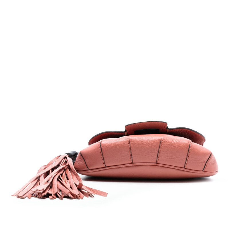 Gucci Pre-owned Gucci Small Leather Bamboo Nouveau Fringe