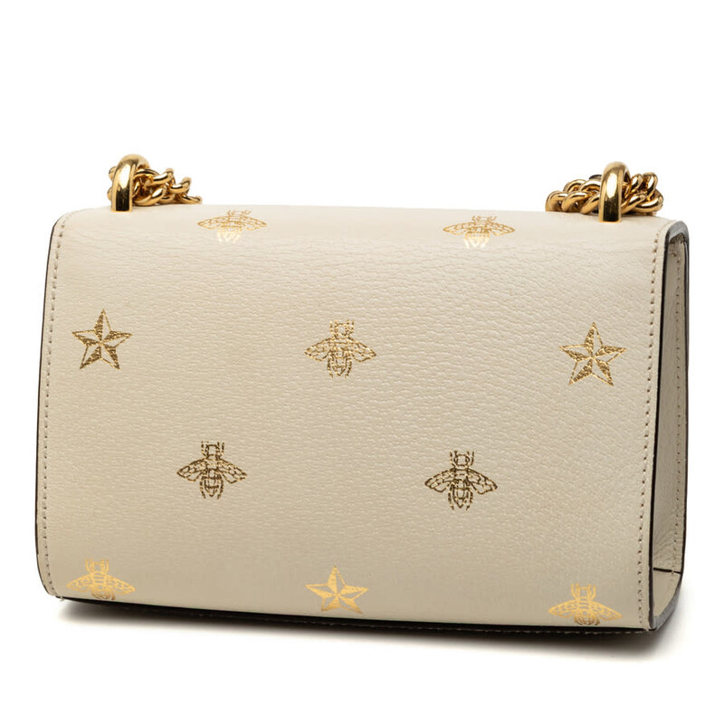 Gucci Pre-owned Gucci Small Leather Bee Star Padlock Crossbody