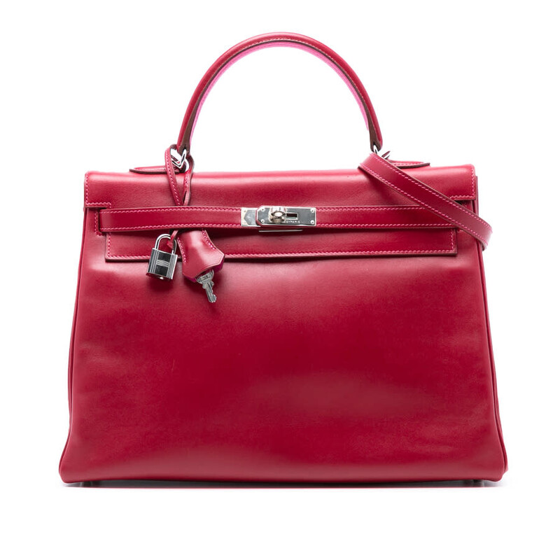 Hermes Pre-owned Hermes Box Calf Verso Kelly II Retourne 35 Ladies
