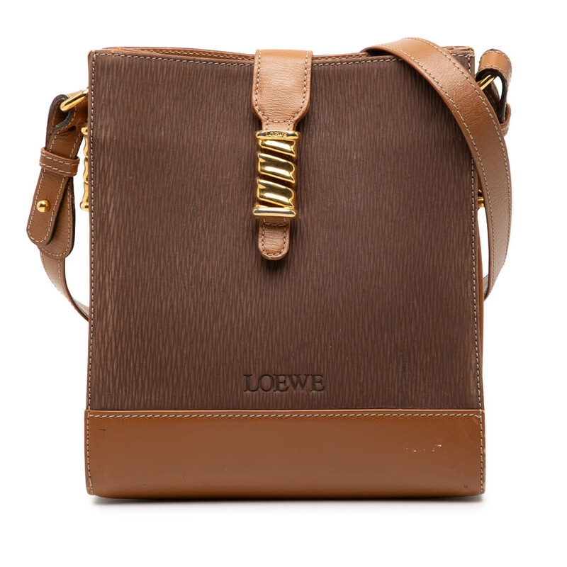 Loewe Pre-owned Loewe Leather Velasquez Twist Shoulder Bag Ladies