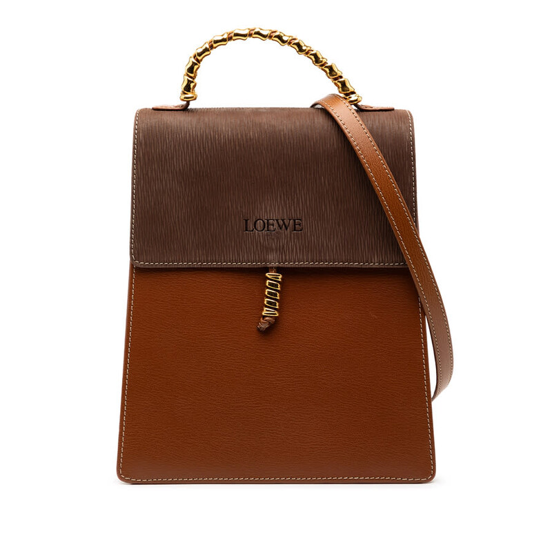 ひ*）様 LOEWE バッグ Loewe Pre-owned Loewe Leather Velazquez Twist Top Handle Bag