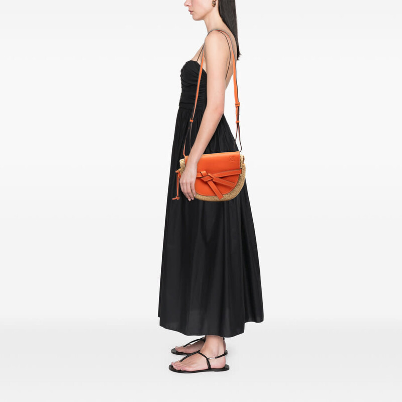 Loewe Pre-owned Loewe Medium Raffia Gate Crossbody Ladies 061851