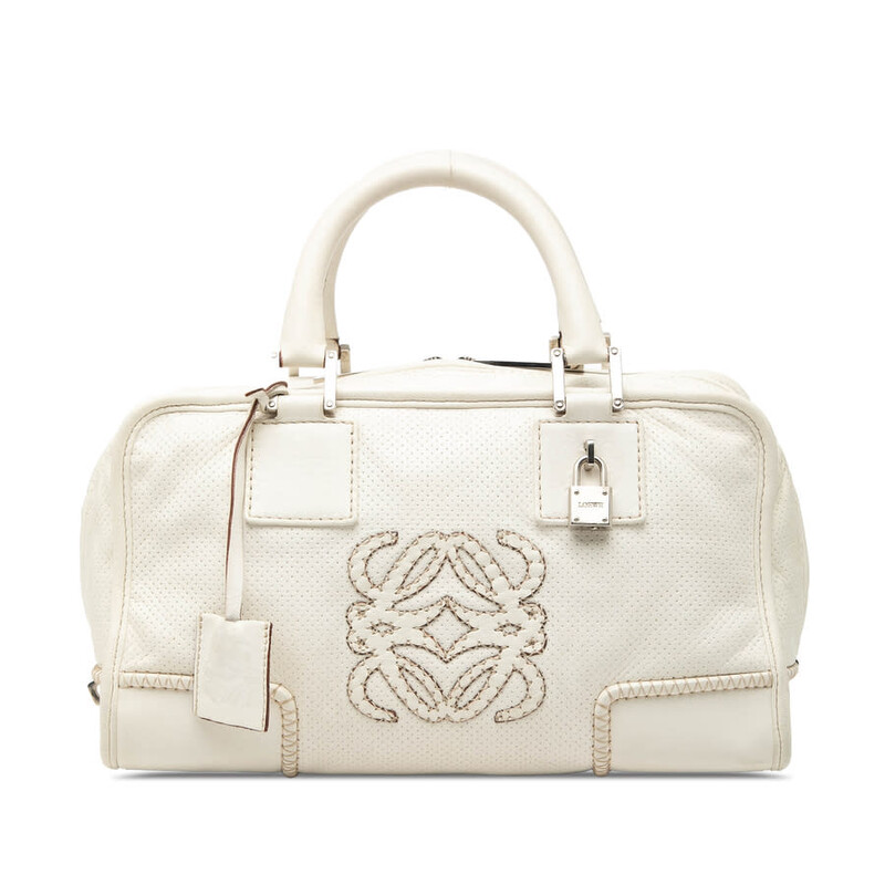 Loewe Pre-owned LOEWE Perforated Leather Stitched Amazona 28