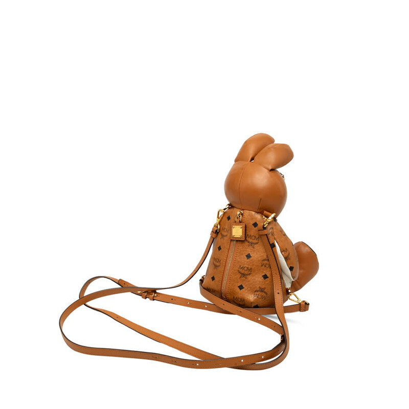MCM Pre-owned MCM Calfskin and Visetos Coated Canvas Rabbit Zoo