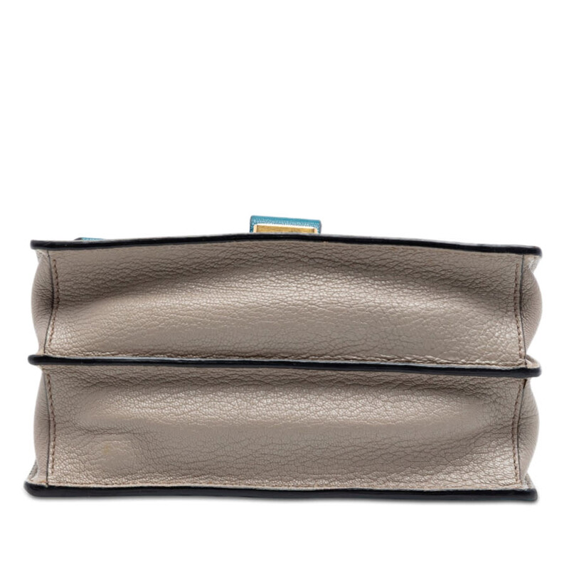 Miu Miu Pre-owned Miu Miu Bicolor Goatskin Madras Crossbody Ladies