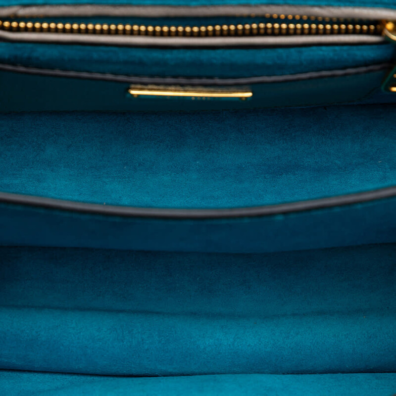 Miu Miu Pre-owned Miu Miu Bicolor Goatskin Madras Crossbody Ladies